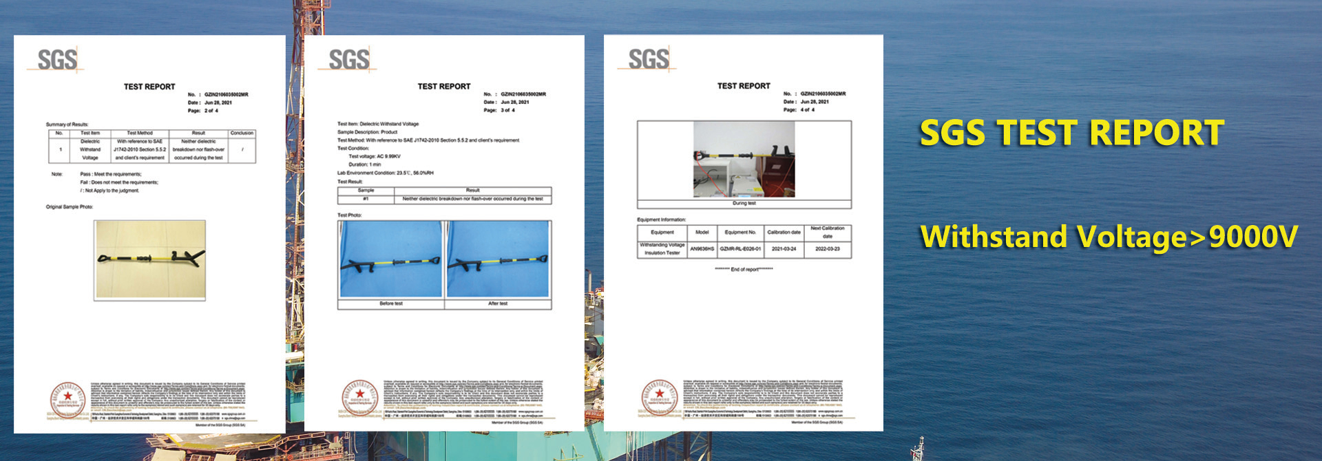 offshore handling tools SGS test